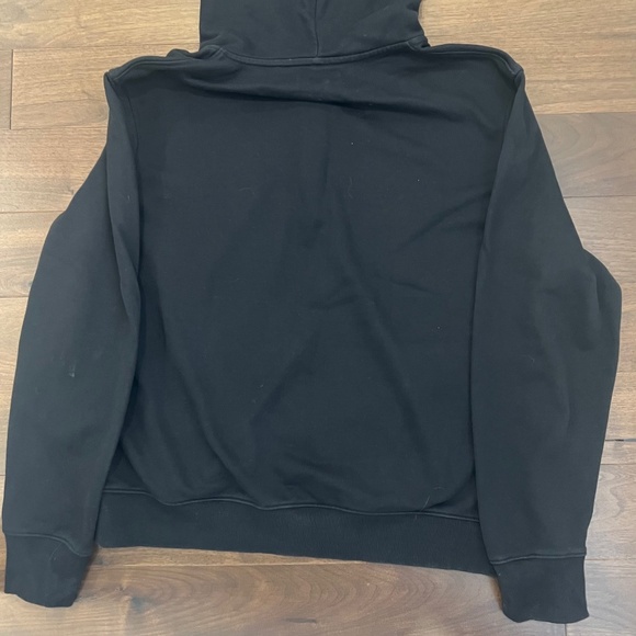 Mens Zara black half zip hoodie - Picture 2 of 3